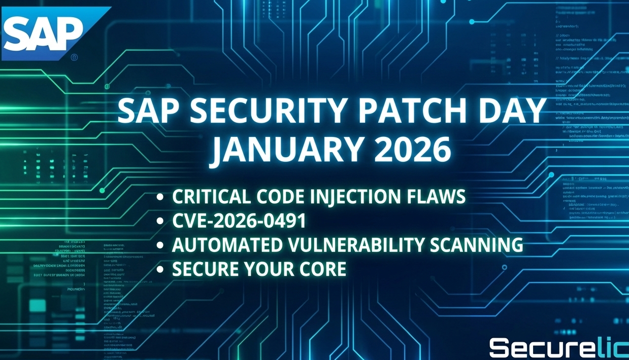 SAP Security Notes January 2026, CVE-2026-0491, SAP Vulnerability Scanning, SAP Fiori Security, Securelic, SAP Patch Management